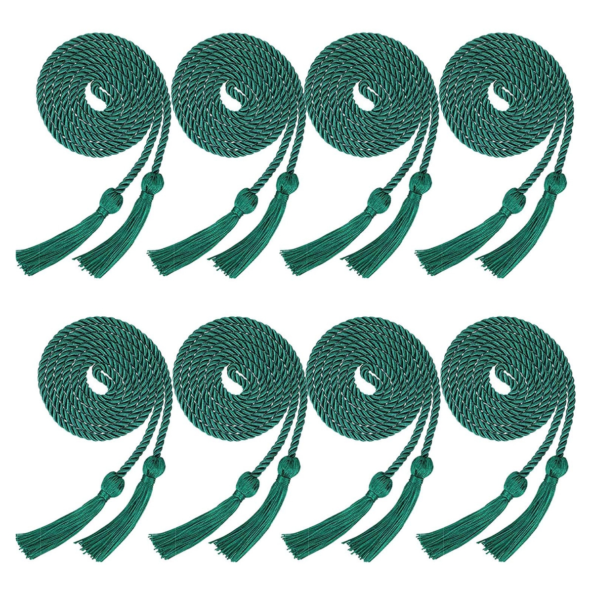 Cords Yarn Honor Cords with Tassel for College Graduation Students (Green)